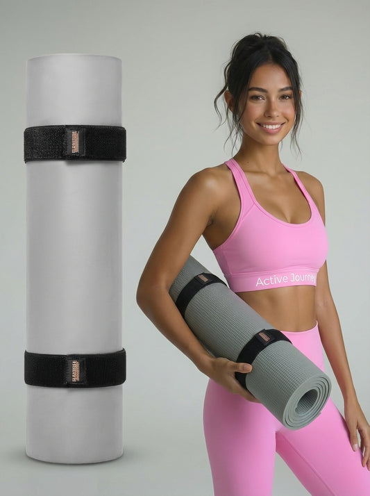 Adjustable Heavy-Duty Yoga Mat Strap - Elastic Bungee Wrap Organizer for Workout Exercise and Pilates Mat Storage - Secure and Stretchable Holder for Easy Transport