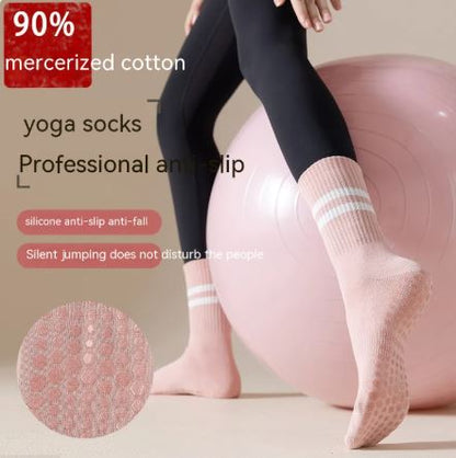 Mid-calf Pilates Socks with Grips - Active Journey