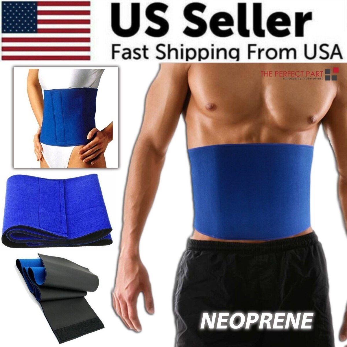 Waist Trimmer Belt Sweat Band Wrap Ab Stomach Weight Loss Fat Burner Slimming - Active Journey